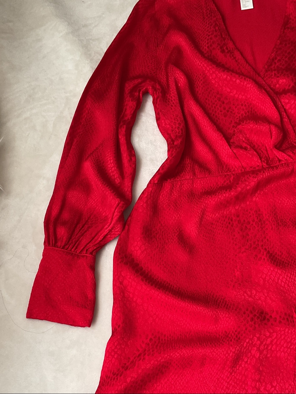 H&M Red Satin Wrap Robe - Picture 2 of 7